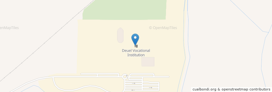 Mapa de ubicacion de Deuel Vocational Institution en États-Unis D'Amérique, Californie, San Joaquin County.