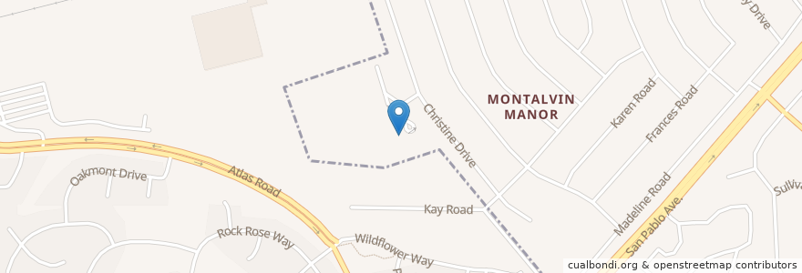 Mapa de ubicacion de Montalvin Manor Elementary School en Соединённые Штаты Америки, Калифорния, Contra Costa County, Richmond.