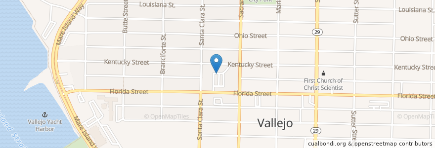 Mapa de ubicacion de Saint Vincents School en United States, California, Solano County, Vallejo.