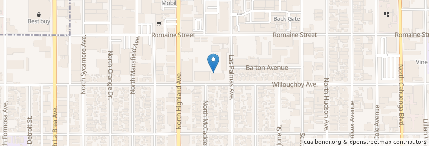 Mapa de ubicacion de Hubert Howe Bancroft Middle School en Stati Uniti D'America, California, Los Angeles County, Los Angeles.