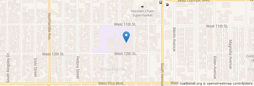 Mapa de ubicacion de Bernedo Middle School en アメリカ合衆国, カリフォルニア州, Los Angeles County, ロサンゼルス.