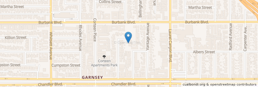 Mapa de ubicacion de Burbank Elementary School en Estados Unidos Da América, Califórnia, Los Angeles County, Los Angeles.