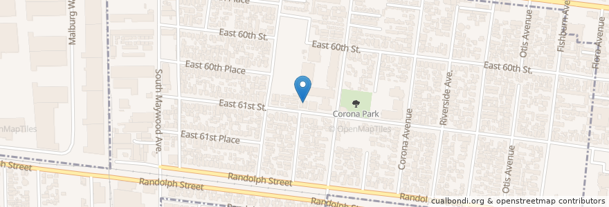 Mapa de ubicacion de Nimitz Middle School en アメリカ合衆国, カリフォルニア州, Los Angeles County, Huntington Park.