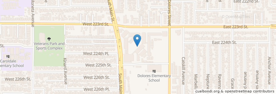 Mapa de ubicacion de Carson Senior High School en 美利坚合众国/美利堅合眾國, 加利福尼亚州/加利福尼亞州, 洛杉矶县, Carson.