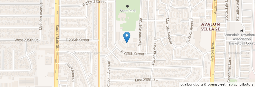Mapa de ubicacion de Catskill Avenue Elementary School en Stati Uniti D'America, California, Los Angeles County, Carson.