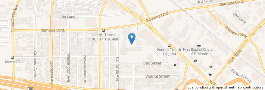 Mapa de ubicacion de Columbia Elementary School en アメリカ合衆国, カリフォルニア州, Los Angeles County.