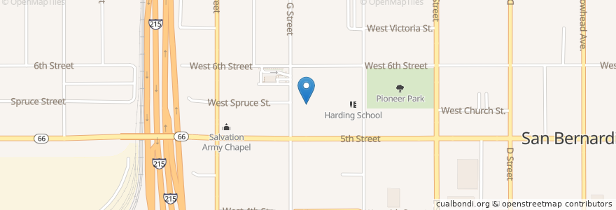 Mapa de ubicacion de Conrad Junior High School en United States, California, San Bernardino County, San Bernardino.