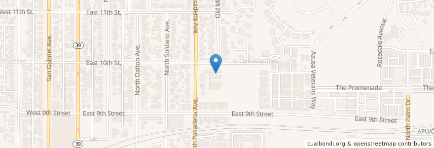 Mapa de ubicacion de Henry Dalton Elementary School en United States, California, Los Angeles County, Azusa.