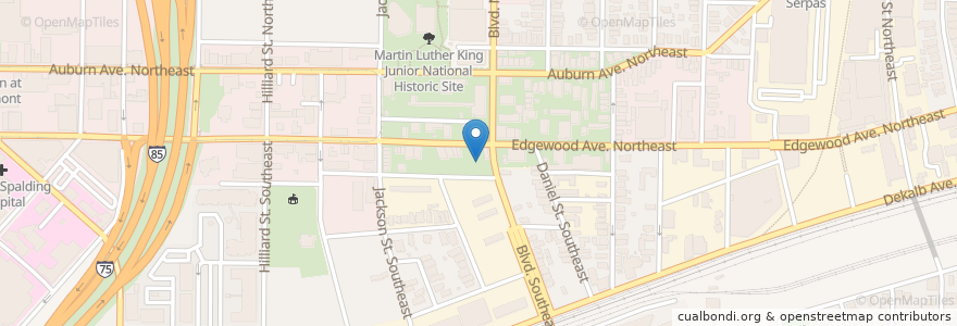 Mapa de ubicacion de Garden of Prayer Church en 미국, 조지아, Fulton County, Atlanta.