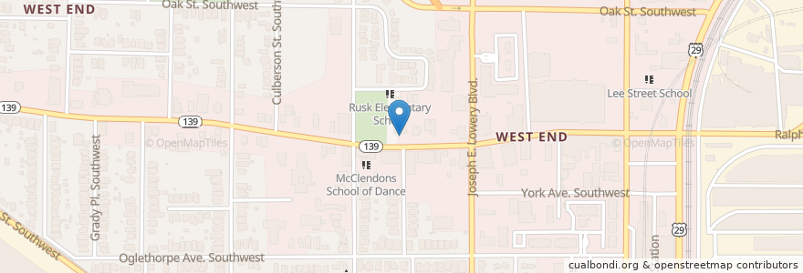 Mapa de ubicacion de Saint Anthonys School en 美利坚合众国/美利堅合眾國, 喬治亞州, Fulton County, Atlanta.