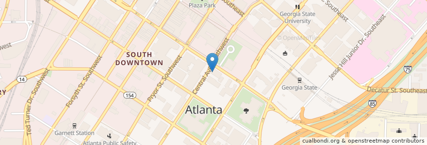 Mapa de ubicacion de Church of the Immaculate Conception en 미국, 조지아, Fulton County, Atlanta.