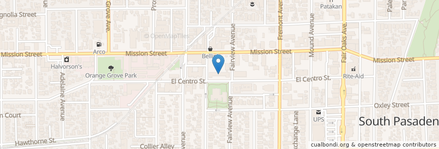 Mapa de ubicacion de South Pasadena School District Administration en 美利坚合众国/美利堅合眾國, 加利福尼亚州/加利福尼亞州, 洛杉矶县, South Pasadena.