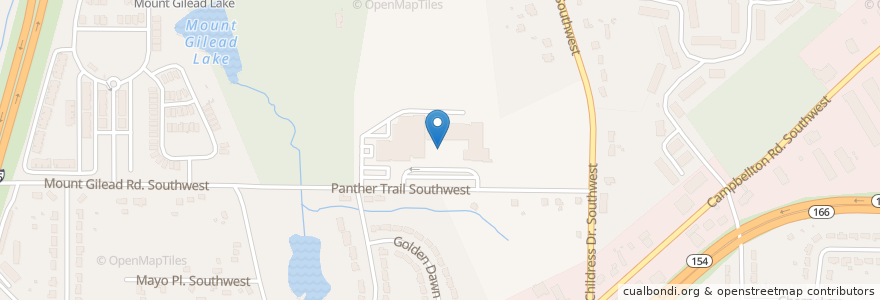 Mapa de ubicacion de Daniel McLaughlin Therrell High School en アメリカ合衆国, ジョージア州, Fulton County, Atlanta.
