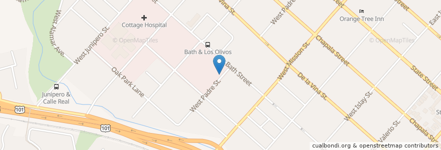 Mapa de ubicacion de Alice F Schott Continuing Education Center en United States, California, Santa Barbara County, Santa Barbara.