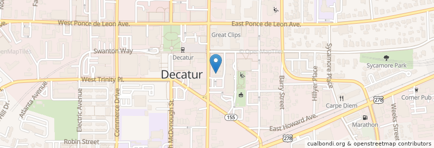 Mapa de ubicacion de Decatur Presbyterian Children's Community en ایالات متحده آمریکا, جورجیا, Dekalb County, Decatur.
