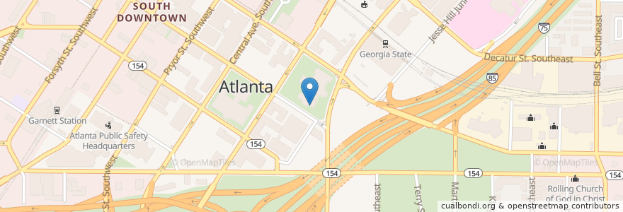 Mapa de ubicacion de Capitol Hill Post Office en United States, Georgia, Fulton County, Atlanta.