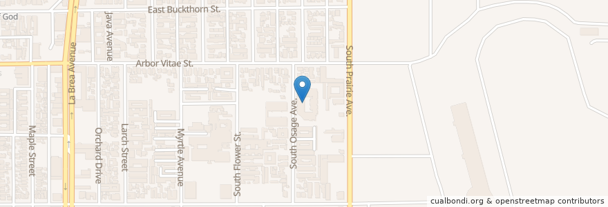 Mapa de ubicacion de Inglewood Junior Academy en États-Unis D'Amérique, Californie, Los Angeles County, Inglewood.