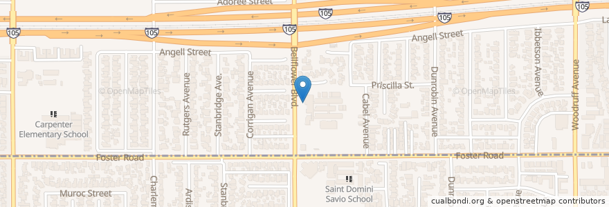 Mapa de ubicacion de Ed C Lewis Elementary School en アメリカ合衆国, カリフォルニア州, Los Angeles County.