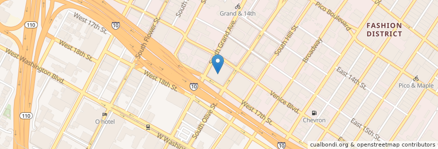 Mapa de ubicacion de Metropolitan Junior College en 미국, 캘리포니아주, Los Angeles County, 로스앤젤레스.