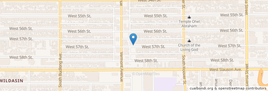 Mapa de ubicacion de Nativity School en Amerika Syarikat, California, Los Angeles County, Los Angeles.