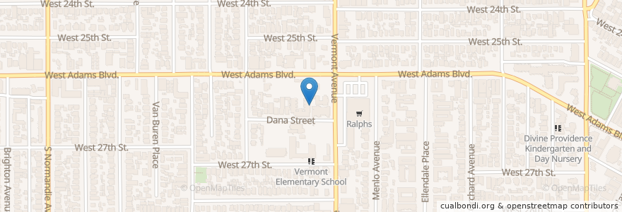 Mapa de ubicacion de Saint Agnes Elementary School en Estados Unidos De América, California, Los Angeles County, Los Ángeles.
