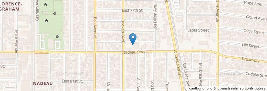 Mapa de ubicacion de Saint Aloysius School en Stati Uniti D'America, California, Los Angeles County.