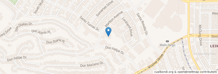 Mapa de ubicacion de Saint Bernadette School en 美利坚合众国/美利堅合眾國, 加利福尼亚州/加利福尼亞州, 洛杉矶县, 洛杉矶.