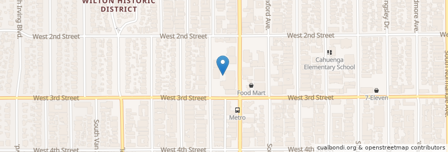 Mapa de ubicacion de Saint Brendan School en Stati Uniti D'America, California, Los Angeles County, Los Angeles.