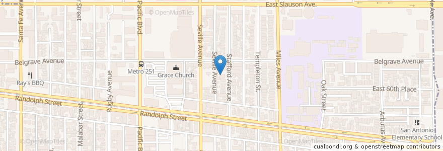 Mapa de ubicacion de Saint Matthias High School en États-Unis D'Amérique, Californie, Los Angeles County, Huntington Park.