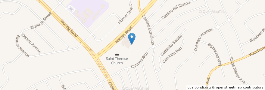 Mapa de ubicacion de Saint Therese Academy en Stati Uniti D'America, California, San Diego County, San Diego.