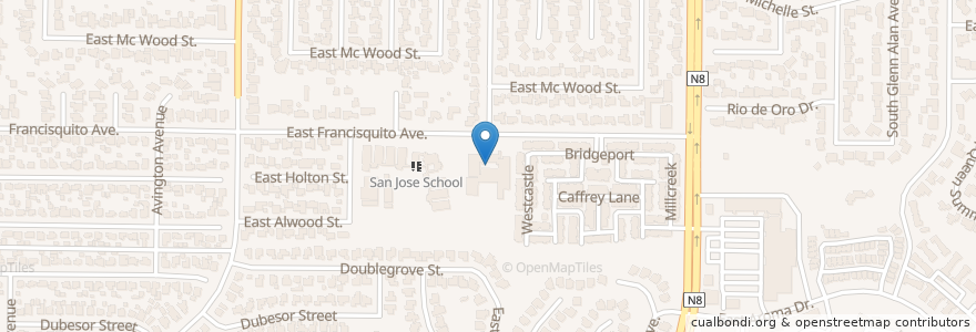 Mapa de ubicacion de South Hills Academy en 美利坚合众国/美利堅合眾國, 加利福尼亚州/加利福尼亞州, 洛杉矶县, West Covina, West Covina.