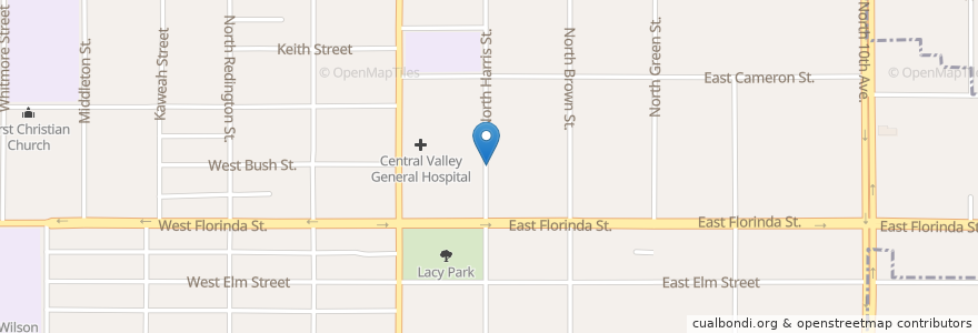 Mapa de ubicacion de Thomas McCarthy Memorial School en États-Unis D'Amérique, Californie, Kings County, Hanford.