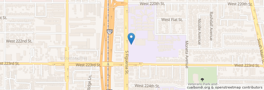 Mapa de ubicacion de White Middle School en アメリカ合衆国, カリフォルニア州, Los Angeles County, Carson.