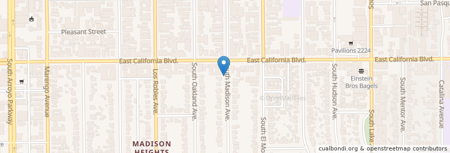 Mapa de ubicacion de The Hardy School en Amerika Birleşik Devletleri, Kaliforniya, Los Angeles County, Pasadena.