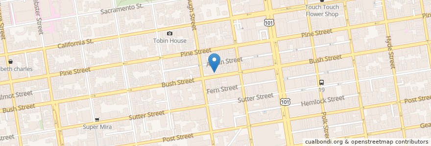 Mapa de ubicacion de Trinity Episcopal Church en United States, California, San Francisco, San Francisco.