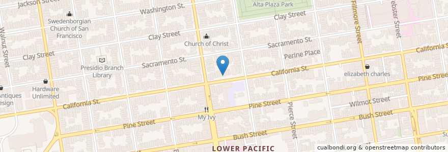 Mapa de ubicacion de Laurel Heights Convalescent Hospital en Vereinigte Staaten Von Amerika, Kalifornien, San Francisco, San Francisco.
