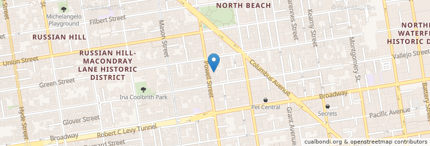 Mapa de ubicacion de San Francisco Chinese Baptist Church en 미국, 캘리포니아주, 샌프란시스코, 샌프란시스코.