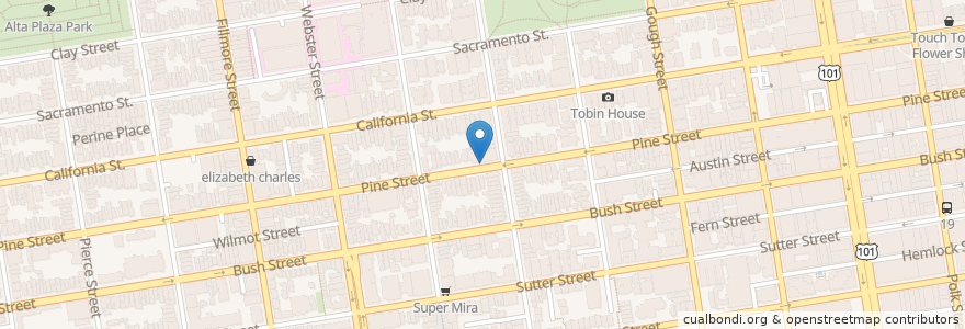 Mapa de ubicacion de Daihonzan Nichiren-Ji en 미국, 캘리포니아주, 샌프란시스코, 샌프란시스코.