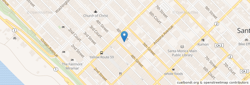 Mapa de ubicacion de Church of Saint Augustine By-The-Sea en Amerika Syarikat, California, Los Angeles County.