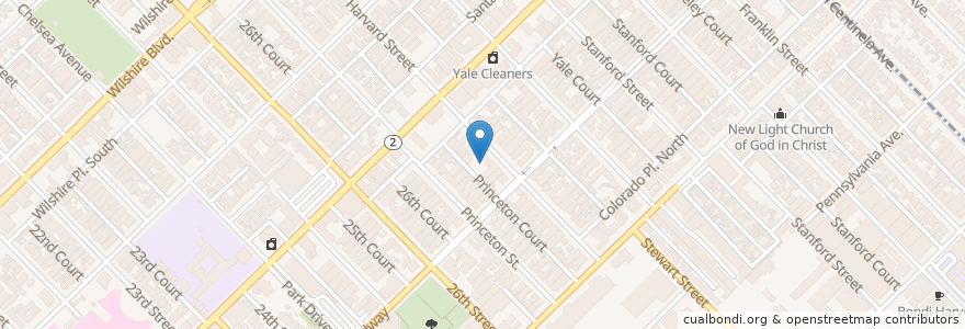 Mapa de ubicacion de Friends Meeting House en Stati Uniti D'America, California, Los Angeles County.