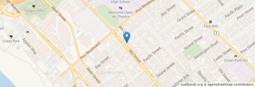 Mapa de ubicacion de Phillips Chapel Christian Methodist Episcopal Church en ایالات متحده آمریکا, کالیفرنیا, Los Angeles County.