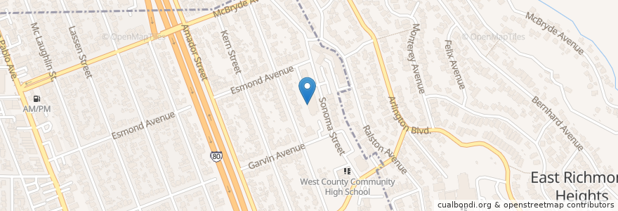 Mapa de ubicacion de Saint Davids School en Estados Unidos Da América, Califórnia, Contra Costa County, Richmond.