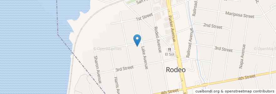 Mapa de ubicacion de Rodeo Presbyterian Church en Stati Uniti D'America, California, Contra Costa County.