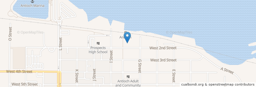 Mapa de ubicacion de New Life Free Methodist Church en Estados Unidos De América, California, Contra Costa County, Antioch.