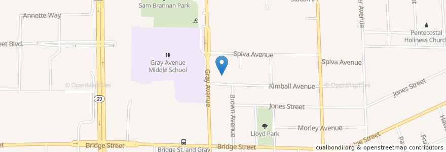Mapa de ubicacion de Community of Christ en 미국, 캘리포니아주, Sutter County, Yuba City.