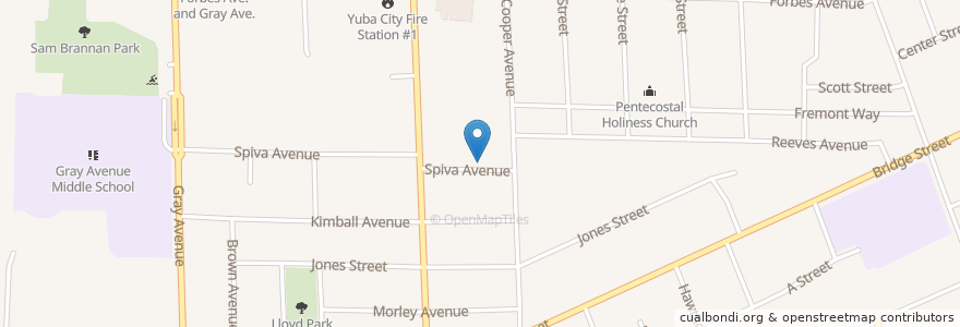Mapa de ubicacion de Tabernacle De La Fe en Stati Uniti D'America, California, Sutter County, Yuba City.