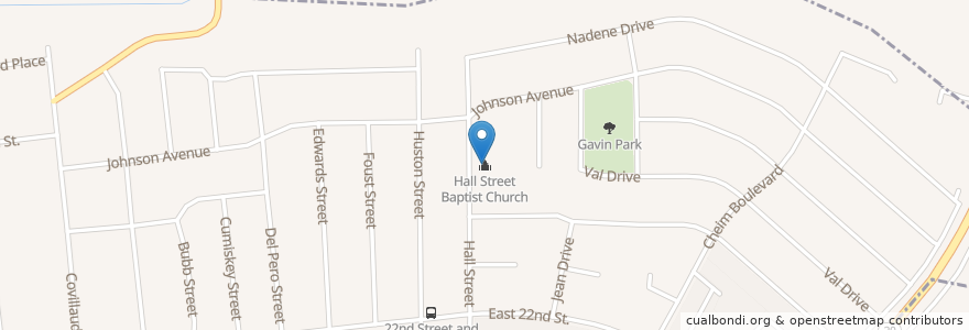 Mapa de ubicacion de Hall Street Baptist Church en United States, California, Yuba County, Marysville.