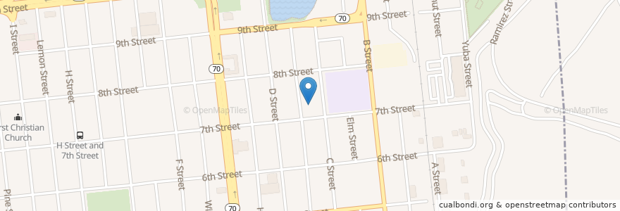 Mapa de ubicacion de Saint Joseph Catholic Church en United States, California, Yuba County, Marysville.