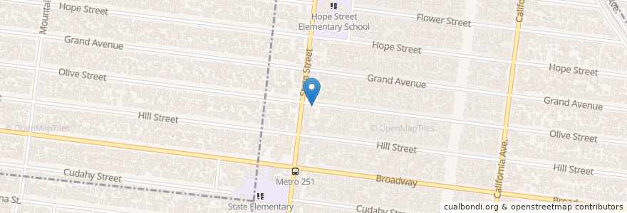 Mapa de ubicacion de State Street Station Huntington Park Post Office en 미국, 캘리포니아주, Los Angeles County.