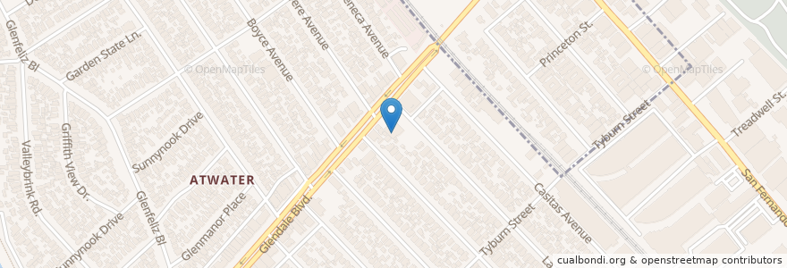 Mapa de ubicacion de Griffith Station Los Angeles Post Office en 美利坚合众国/美利堅合眾國, 加利福尼亚州/加利福尼亞州, 洛杉矶县, 洛杉矶.
